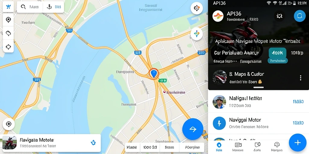 Tampilan antarmuka API36 yang responsif dan informatif untuk Navigasi Motor.