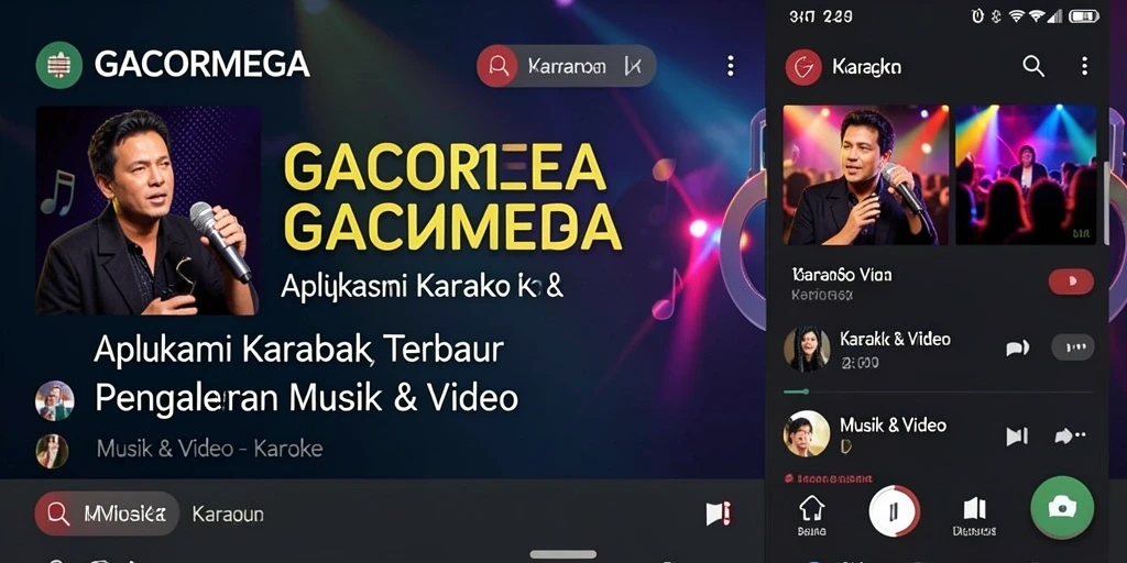 Antarmuka pengguna GACORMEGA yang menarik untuk karaoke.