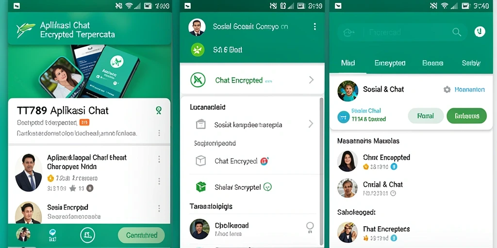 Antarmuka aplikasi TT789 yang sederhana dan aman untuk chatting.
