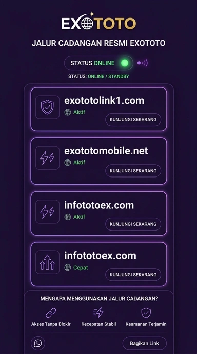 Tampilan link alternatif exototo